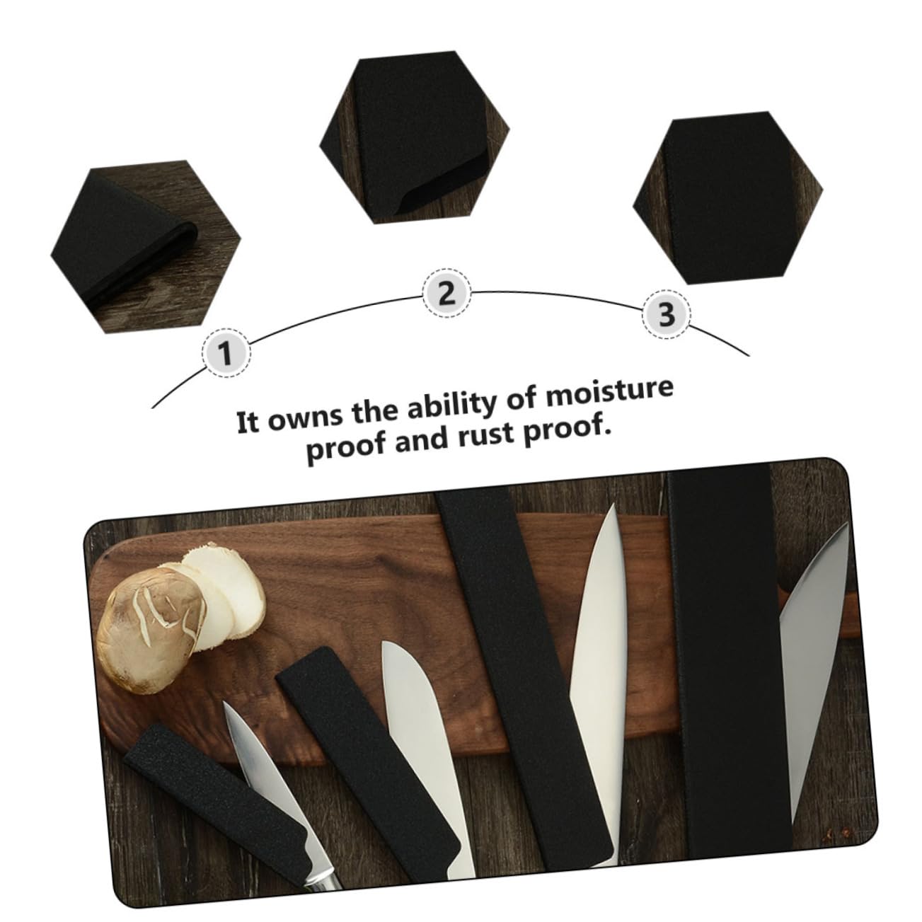 SOLUSTRE 2pcs Knife Protector Sleeves Safety Knife Covers Abs and Flocking Material