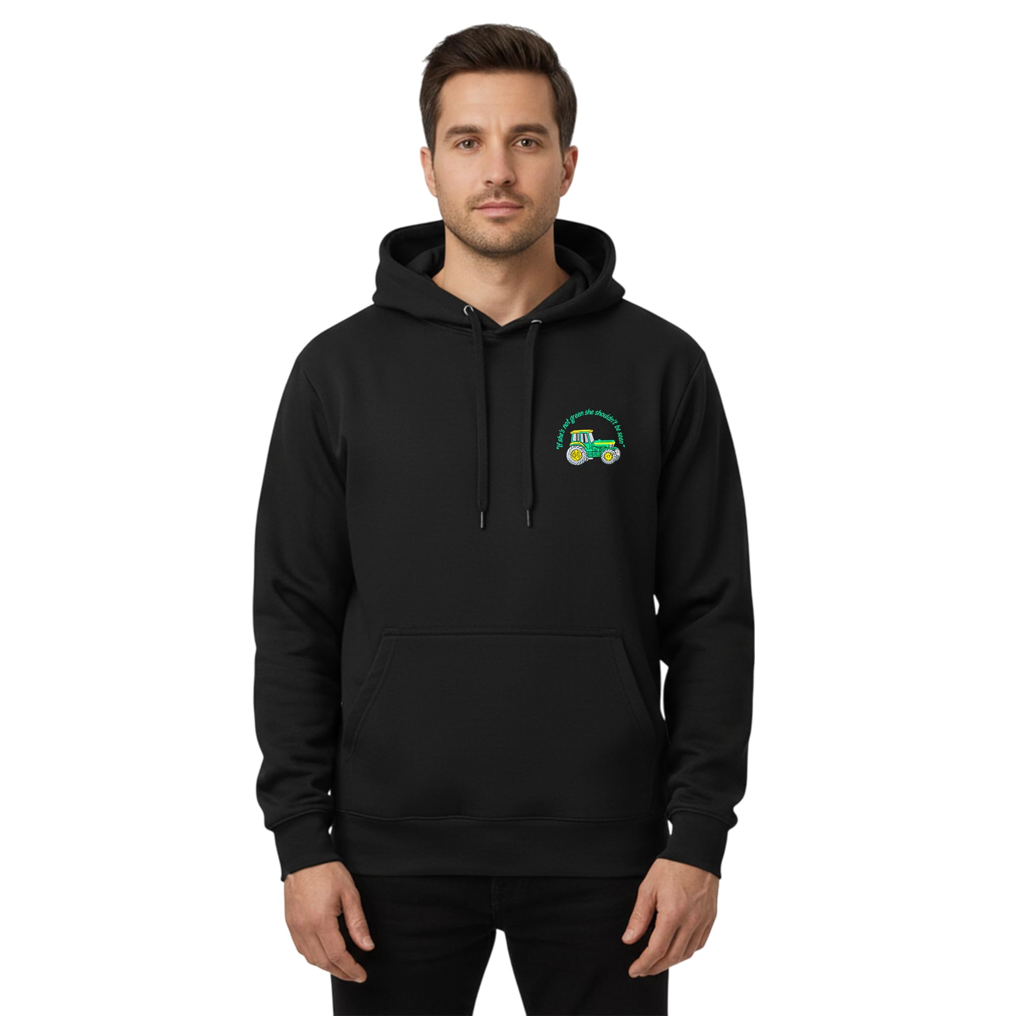 G5 APPAREL Adults Tractor Logo Embroidered Hoodie Farming Agricultural Rural Life Pullover