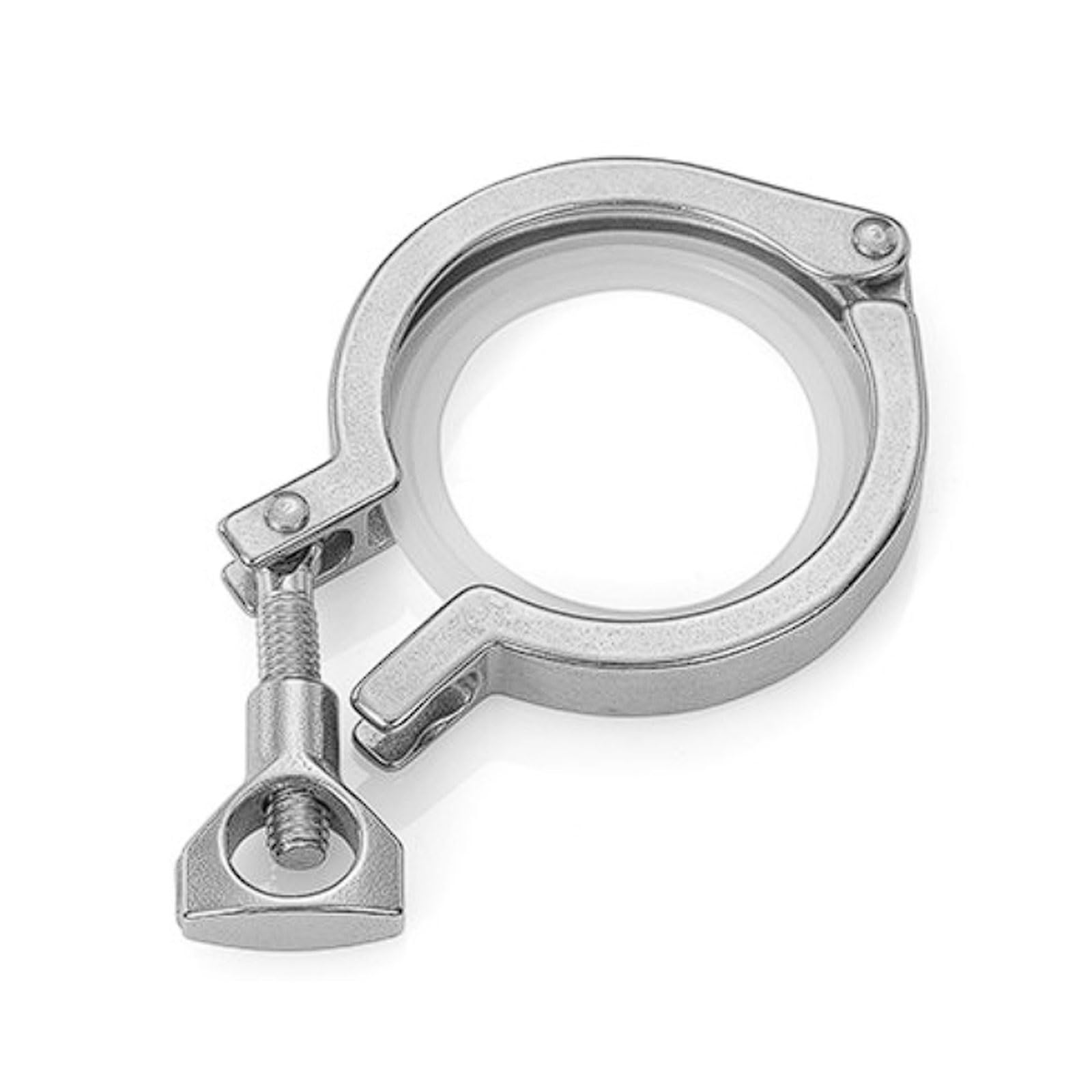 2 juegos de abrazaderas conexión rápida sanitarias acero inoxidable 304 con juntas silicona para tuberías φ38-108mm(Φ108 Chuck 119)
