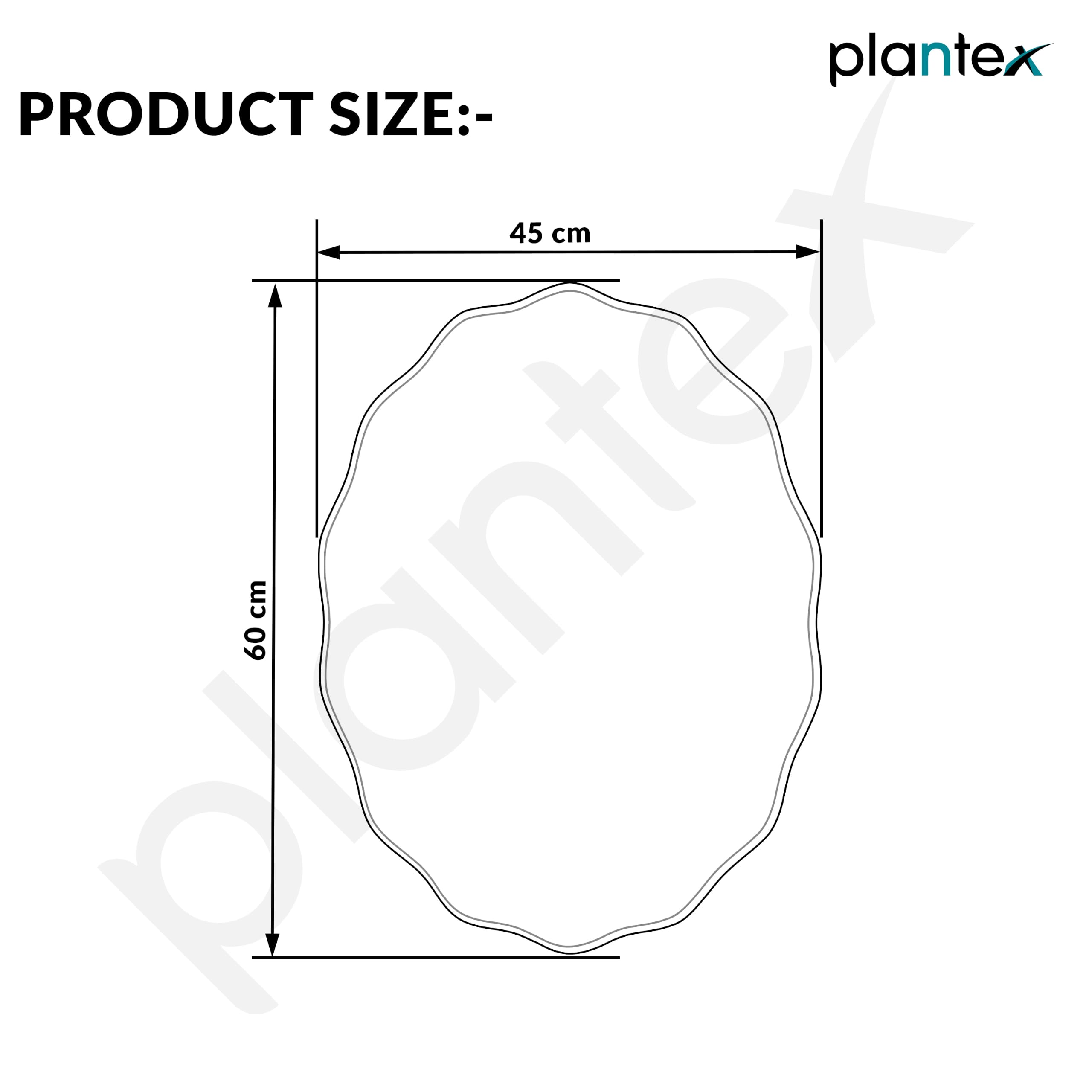 Plantex Glass Frameless Oval Mirror for Wall/Mirror with Beveled Smooth Edges/Mirror for Bathroom/Dressing Room/Living Room/Bedroom/Entryway - (18 X 24 Inch), Clear 1