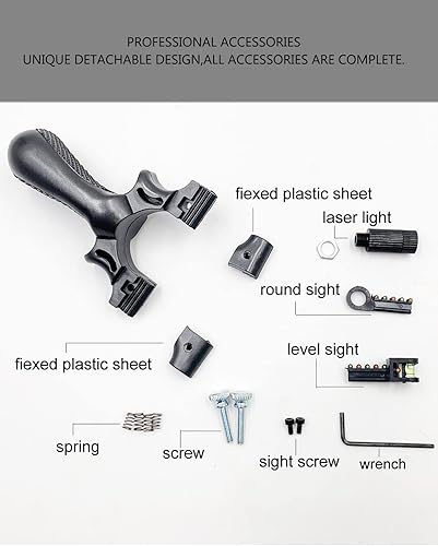 Miniatura 5 de SQLWYLAT Professional Slingshots Set Slingshot High Precision Flat Leather Slingshot Fast Bow Special for Outdoor Hunting Catapult Gris