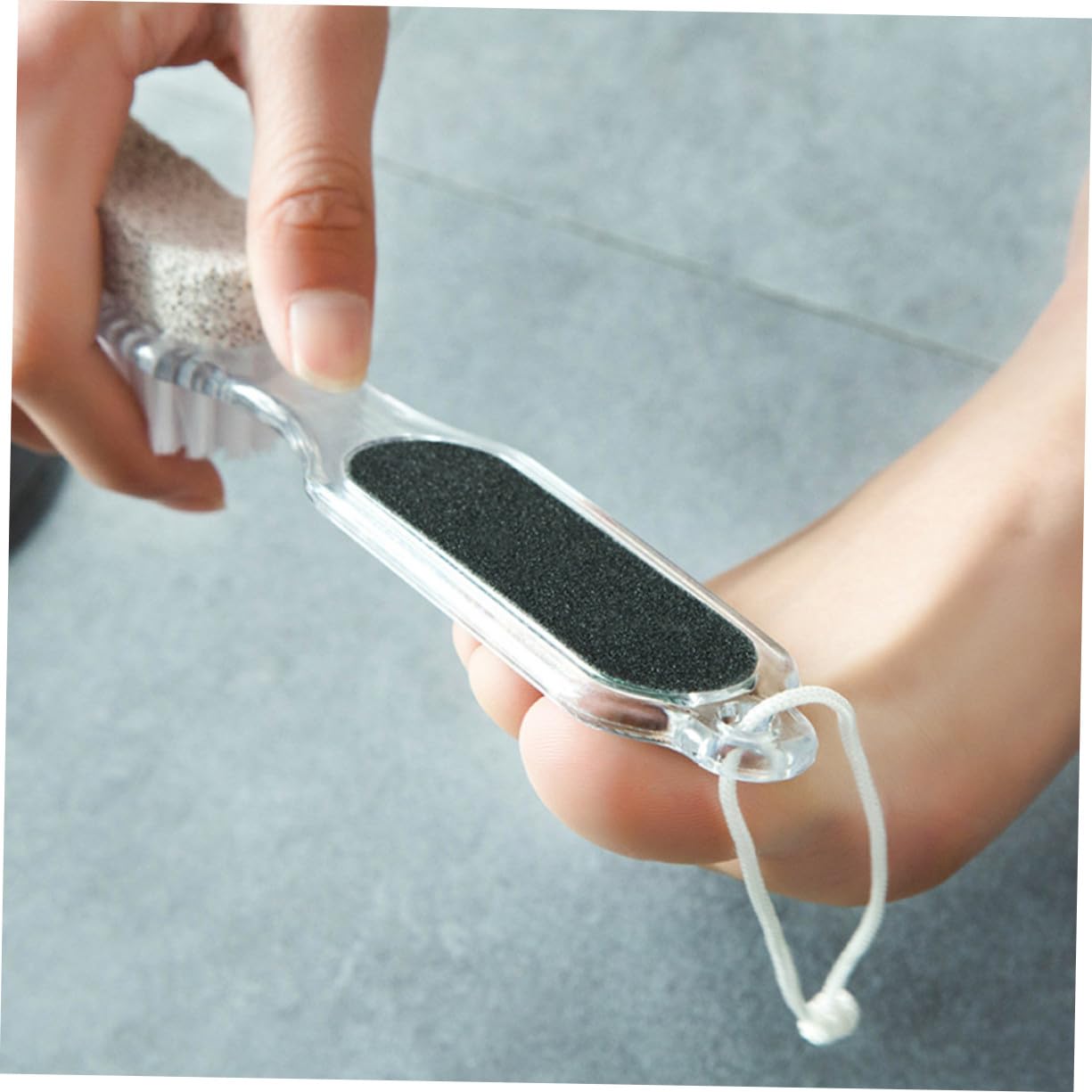 Veemoon Foot Care Kit con Raspa Piedi Spazzola per Unghie Pietra Pomice per Esfoliazione e Rimozione di Morta Kit Ergonomico per Piedi Lisci e Rinnovati