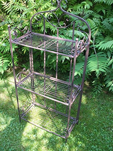 deko-impression Eisenregal, Wandregal, Standregal, 3 Böden, Eisen, braun,...