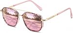 SODQW Tangle Free Aviator Sunglasses for Women Trendy Polarized Sun Glasses for Driving & Traveling