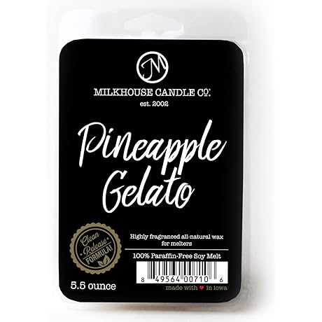 Indulge in Tropical Delight with Milkhouse Candle Company's Pineapple Gelato Wax Melts