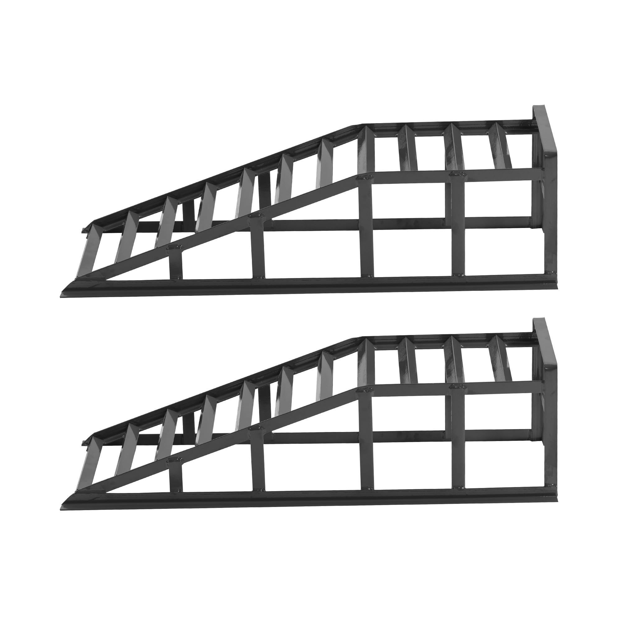 Zestaw 2 stalowych ramp podnoszących hydraulikę, szara