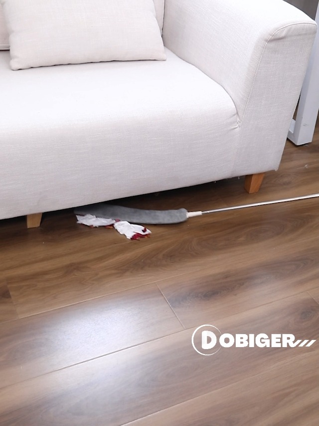DOBIGER Cepillo Limpiapolvos Con Varilla Telescópica – Plumero De Microfibra Lavable Para Muebles, Suelos Y Rincones De Difícil Acceso