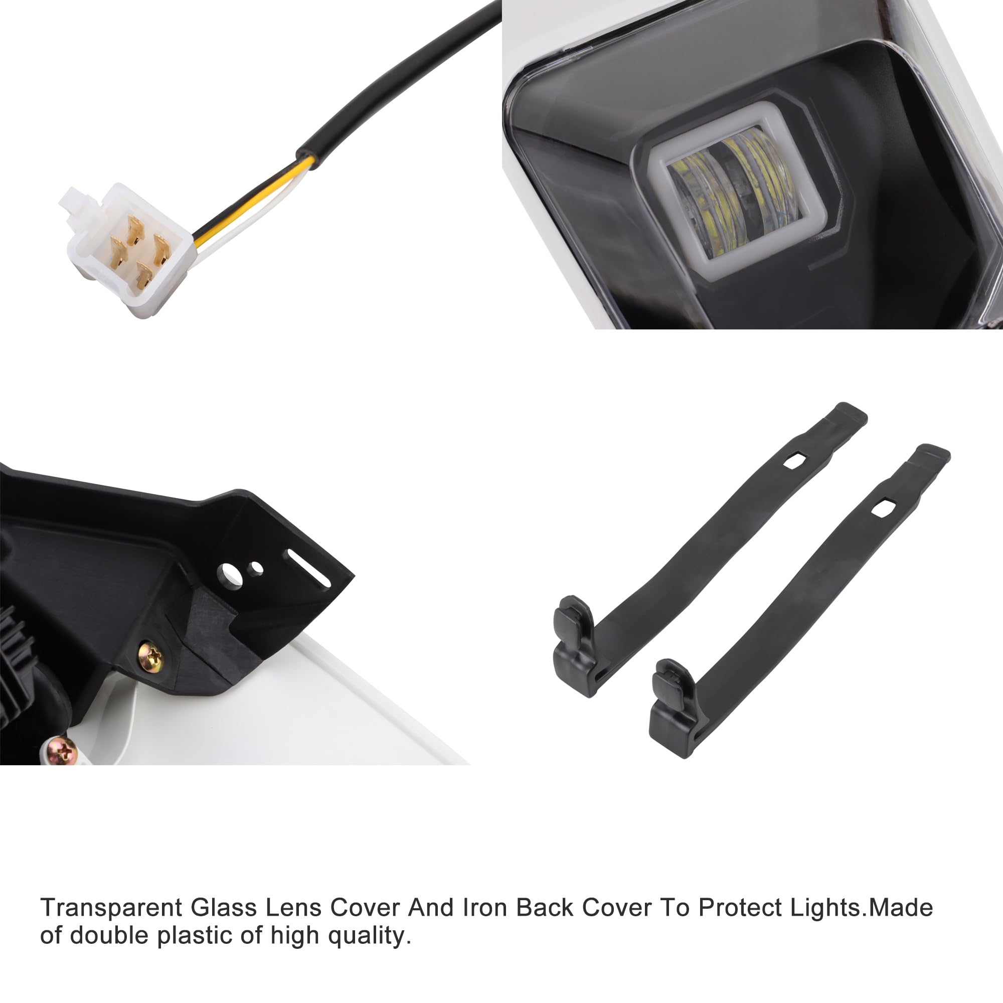 GOOFIT 12V 15W Phare de moto Remplacement pour VTT Scooter Pocket Vélo tout-terrain