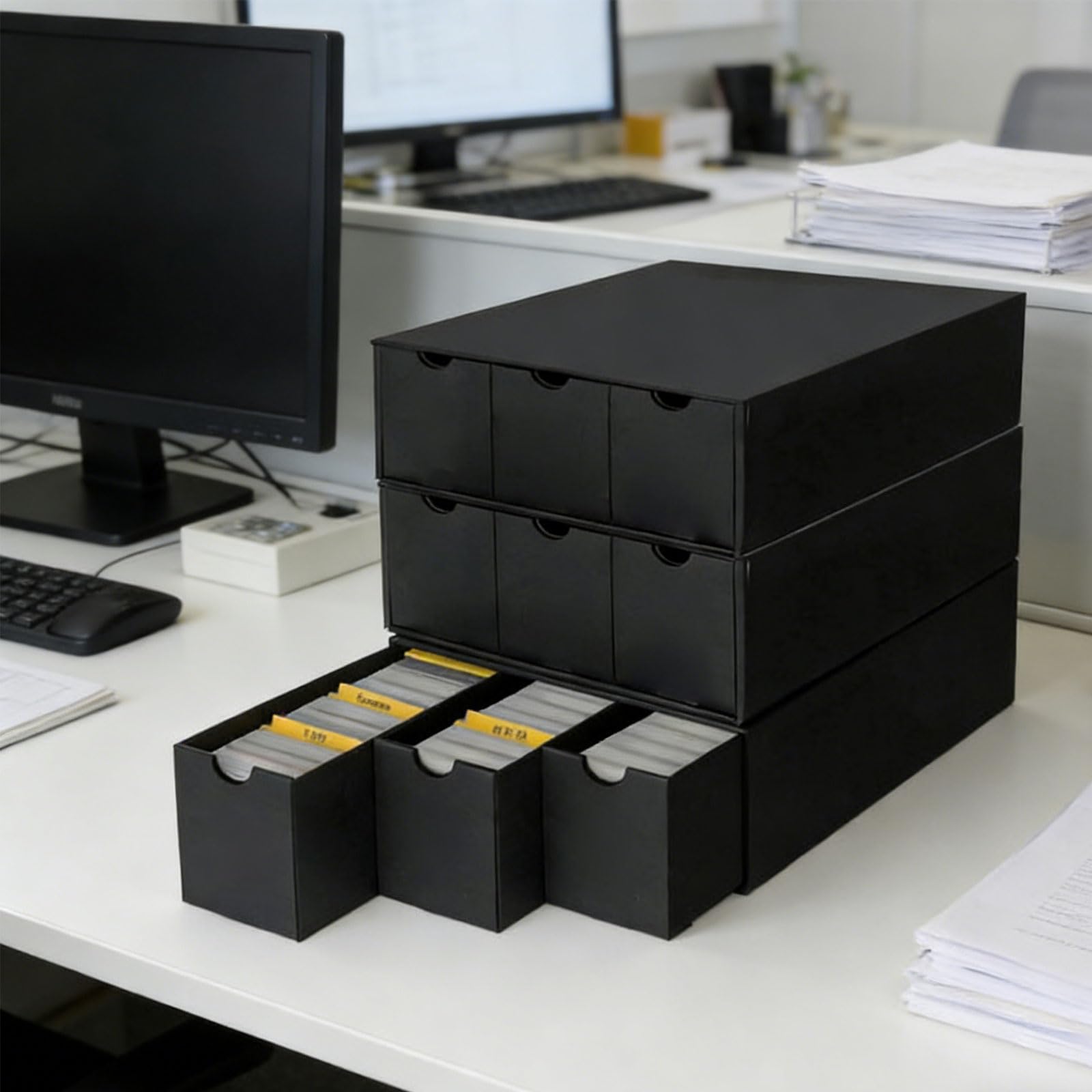 Generico Vetrina per Carte Portatile con Scomparti Multipli, 12 Squares | Organizzatori carte versatili, riciclabili eleganti con scomparti multipli per riporre e organizzare oggetti