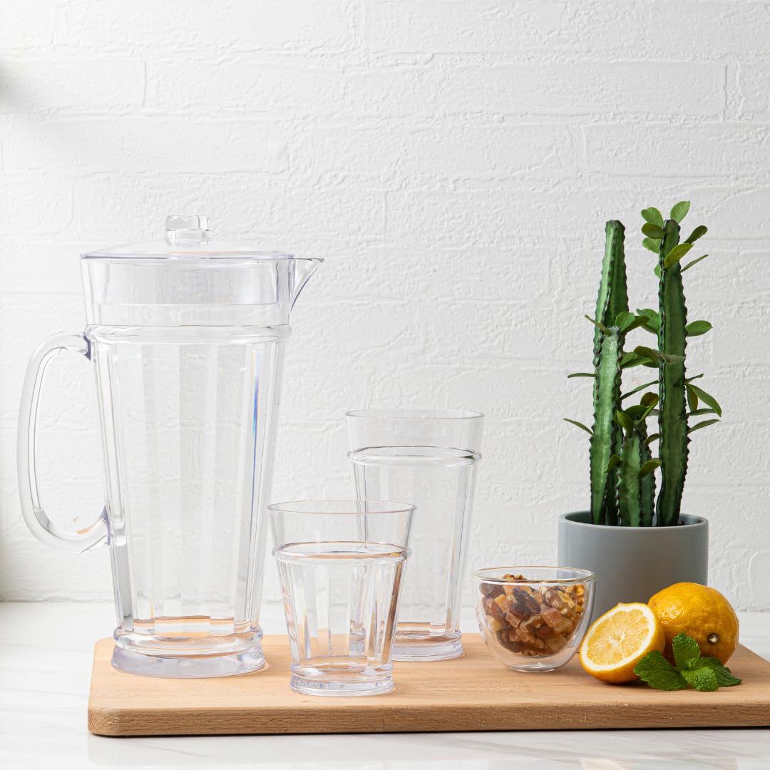 bzyoo Liberty Kurzbecher-Set, 370 ml, 4-teilig, BPA-frei, bruchsicherer, lebensmittelechter Kunststoff, langlebige Cocktailgläser für Whiskey, Scotch und kalte Getränke