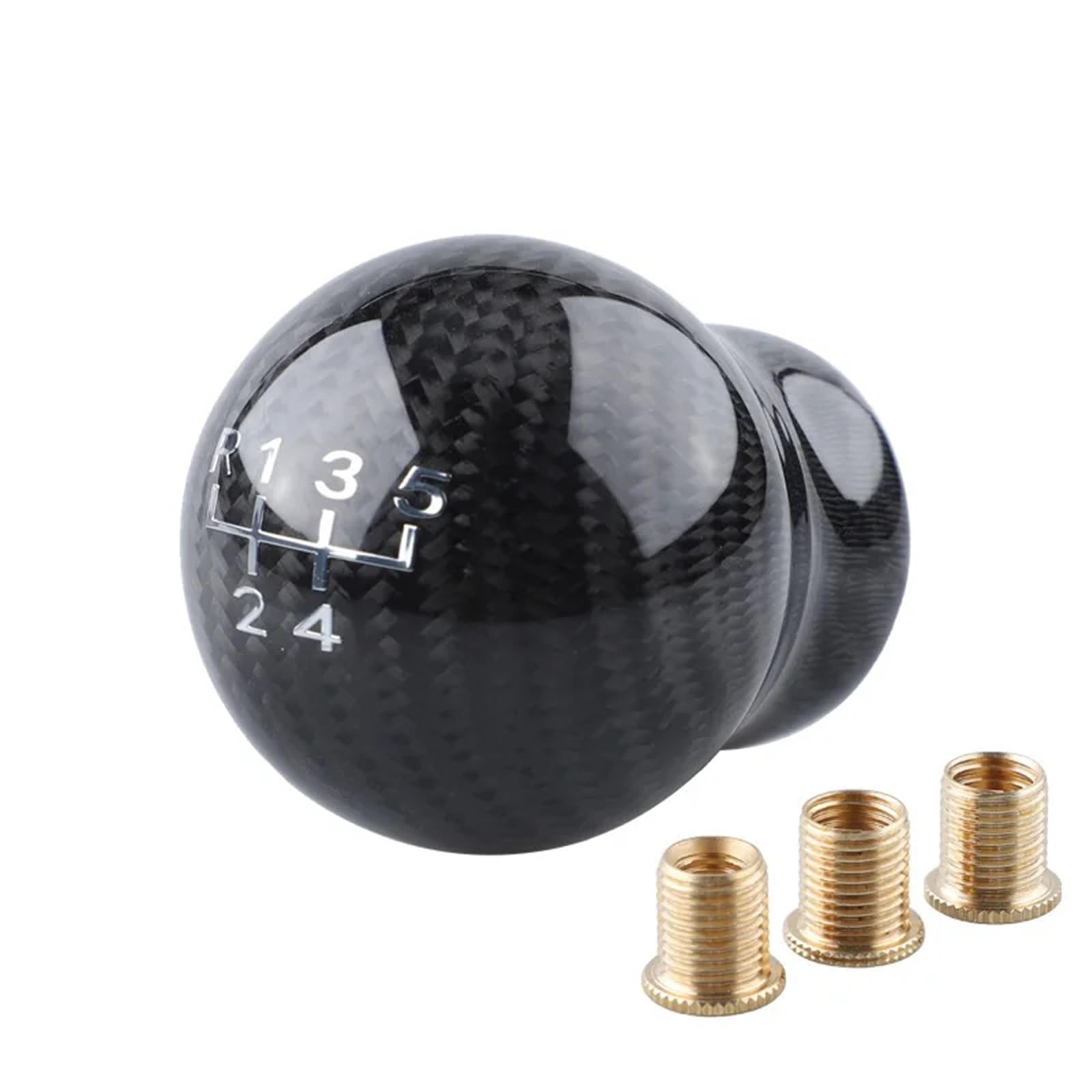 KAIAYGEE Gear Shift Knob Fiber Manual Shifter Lever Stick Head Reverse