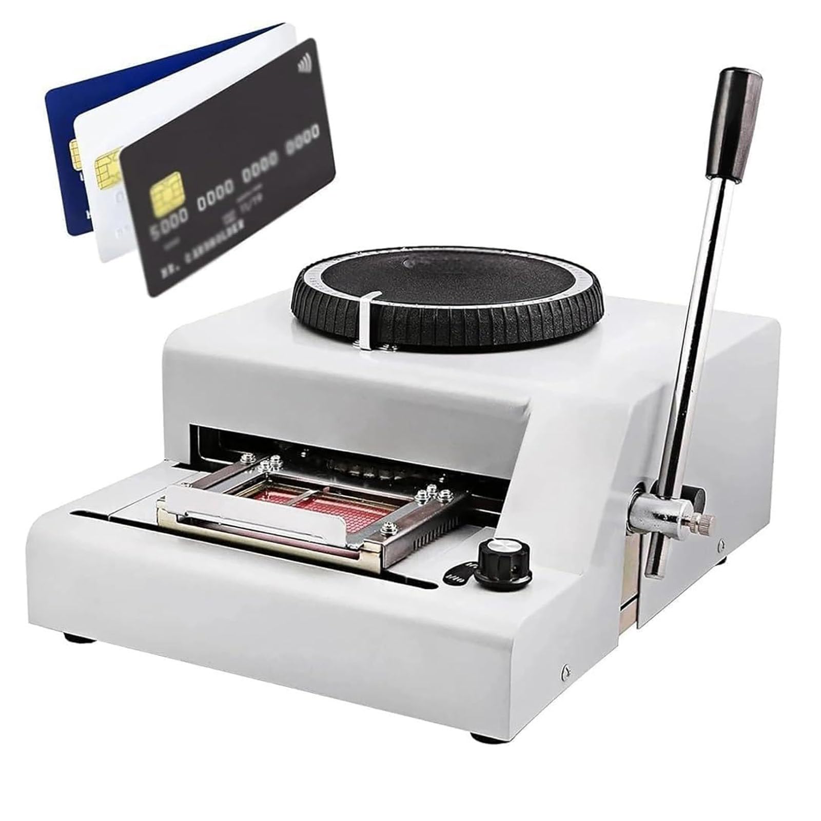 ALSUP Manual Dog Tag & PVC Card Embosser Machine, 72 Characters with Adjustable Spacing & Depth, for Custom Pet ID, Credit, VIP & Gift Cards