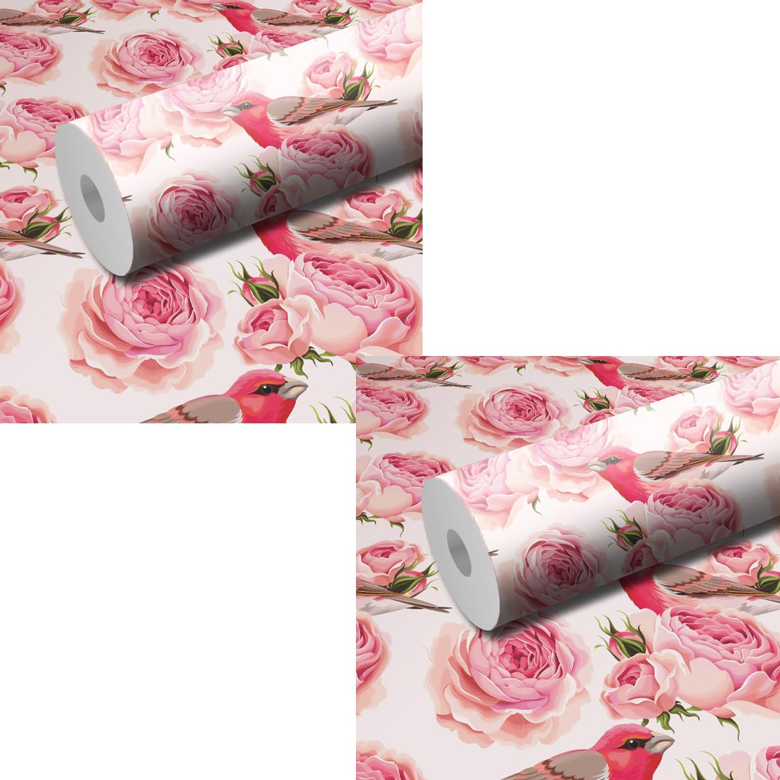 Pack of 2 Wallpapers | Buy 1 Get 2 | Wallpaper for Wall Sticker for Kitchen Wallpaper for Bedroom Wall and Wallpaper for Drawing Room | Self Adhesive Floral Wallpapers(Bird Flower)