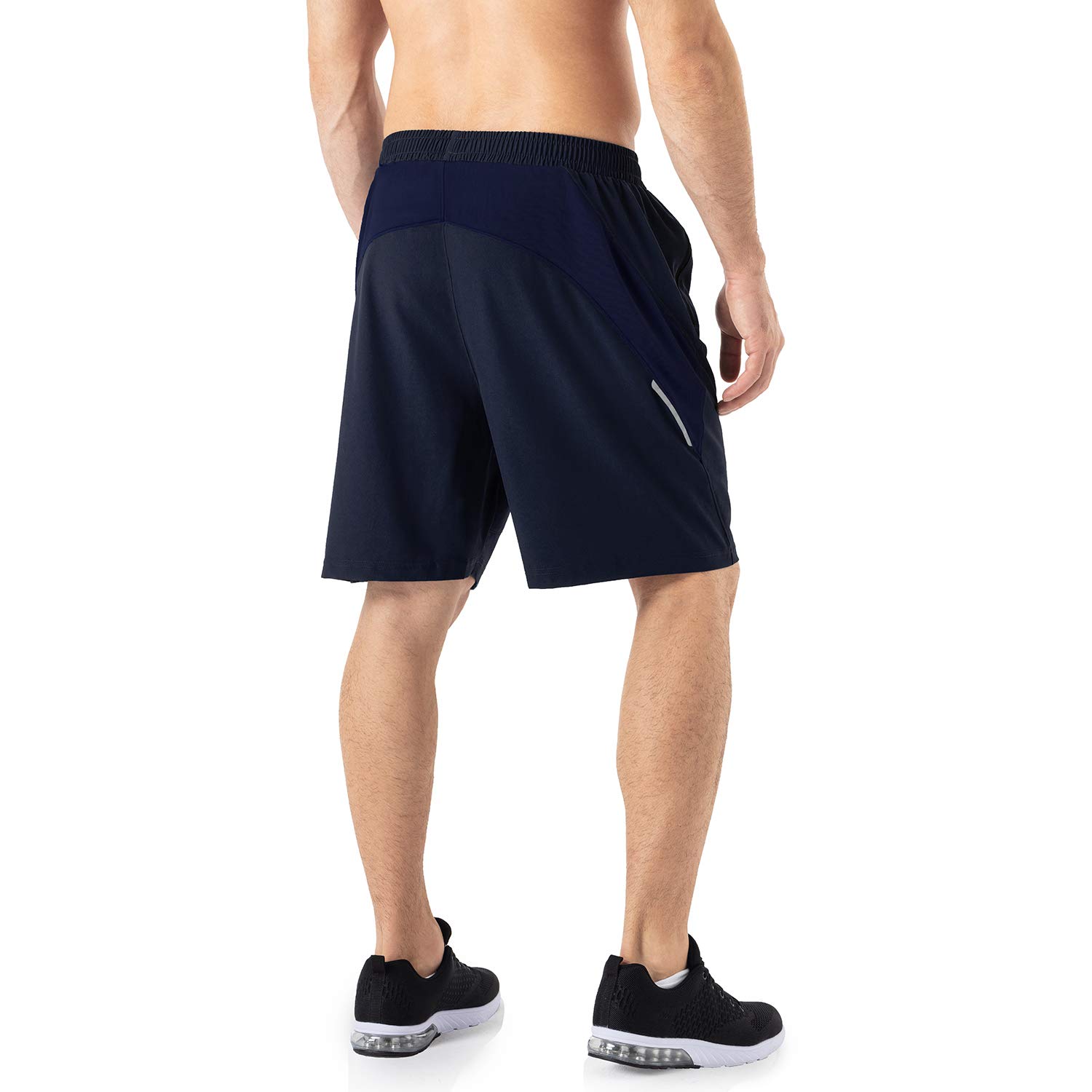 HMIYA Pantaloncini Running Uomo Leggero Sportivi Shorts Asciugatura Veloce Palestra Corsa Calzoncini con Tasca con Cerniera