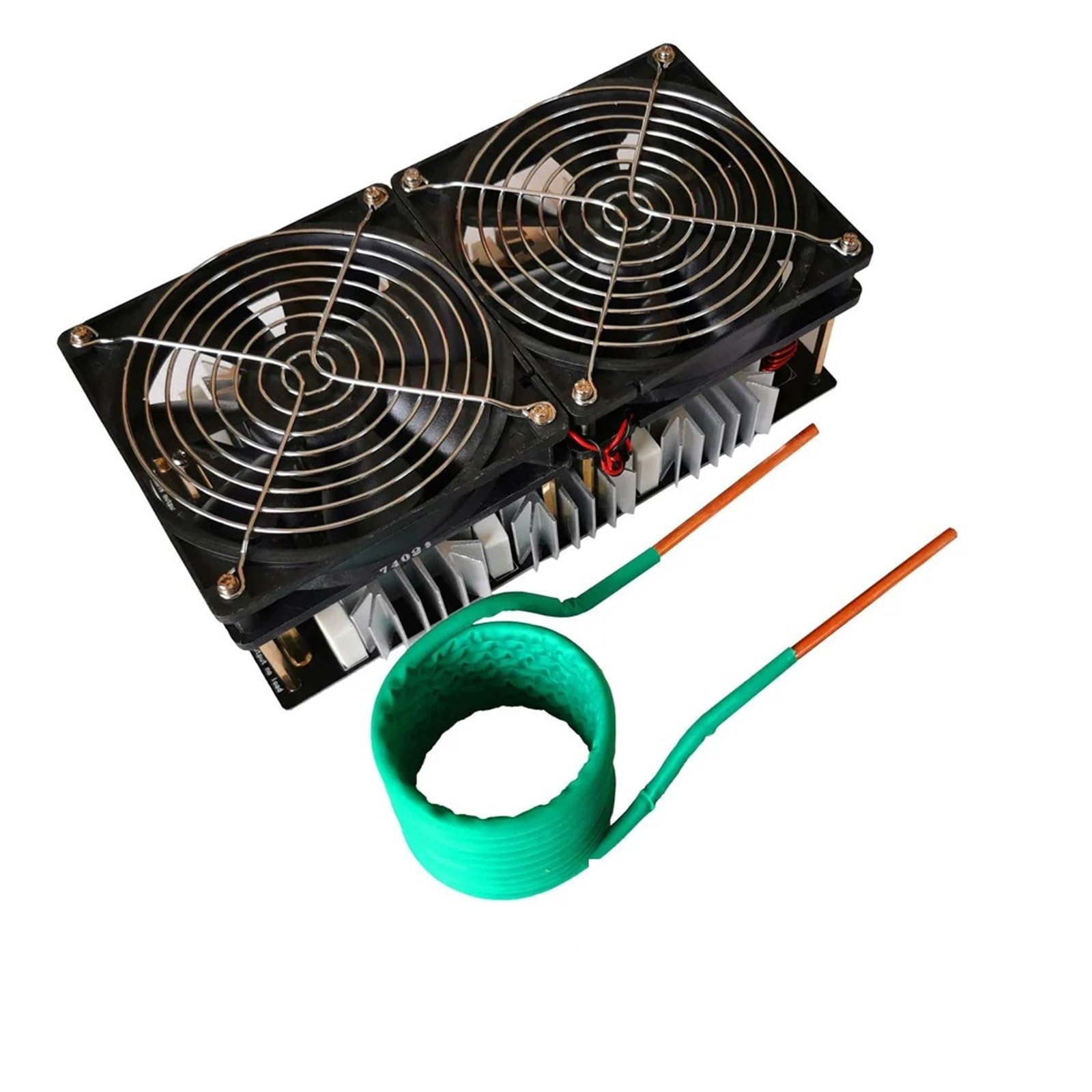 Piec Indukcyjny, 2500W 12V-48V ZVS nagrzewnica indukcyjna ogrzewanie, moduł płytki PCB sterownik Flyback indukcyjne wysokiej częstotliwości(Light Green)