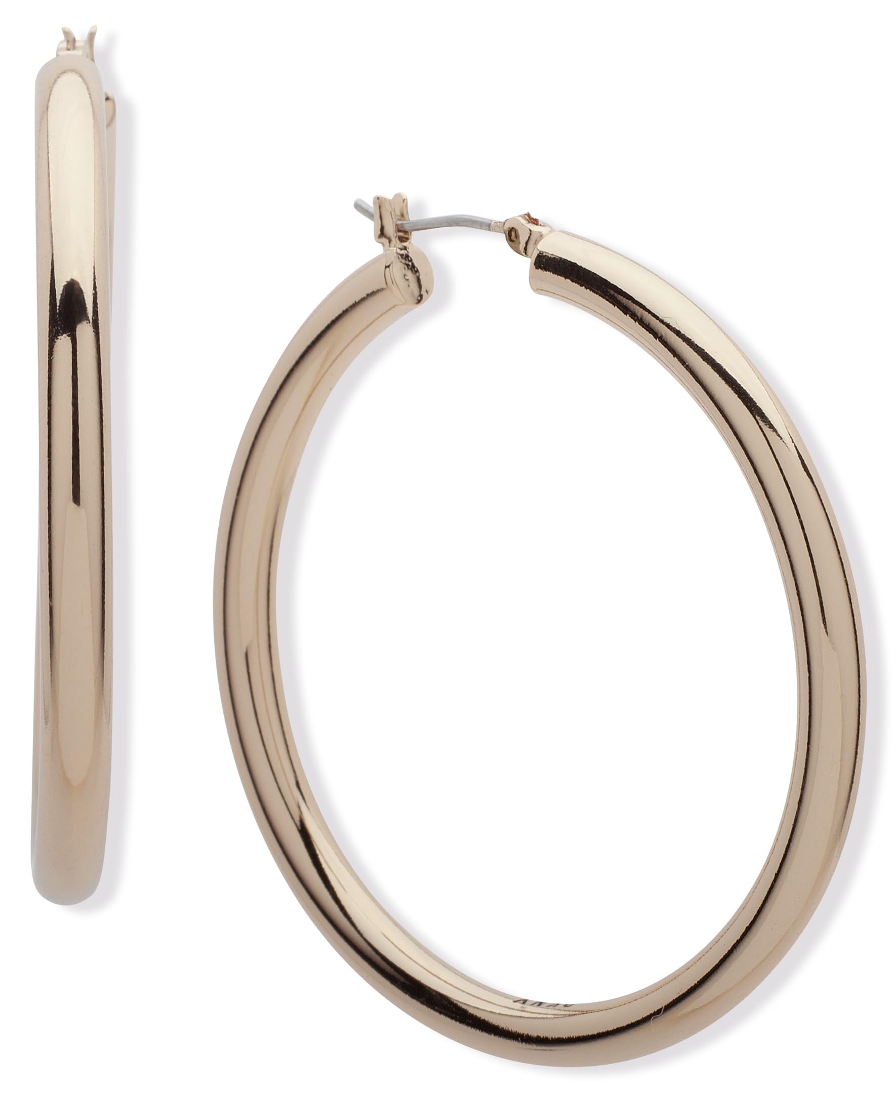 DKNY Pendientes de aro de 50 mm de grosor para mujer