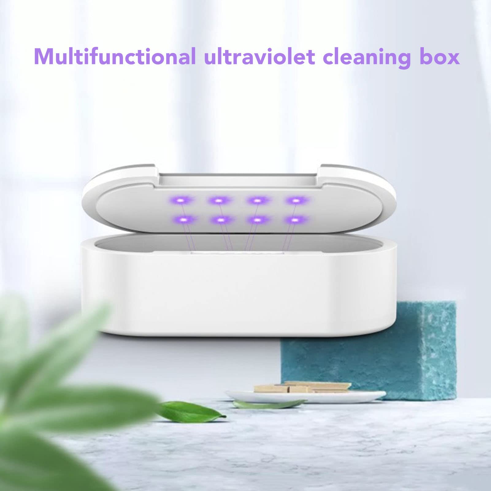 Cleaning Box,ANGGREK 360 Degree Fast Clean Voice Broadcast Aromatherapy Automatic Cleaning Box for Nail Art Tools - Image 2
