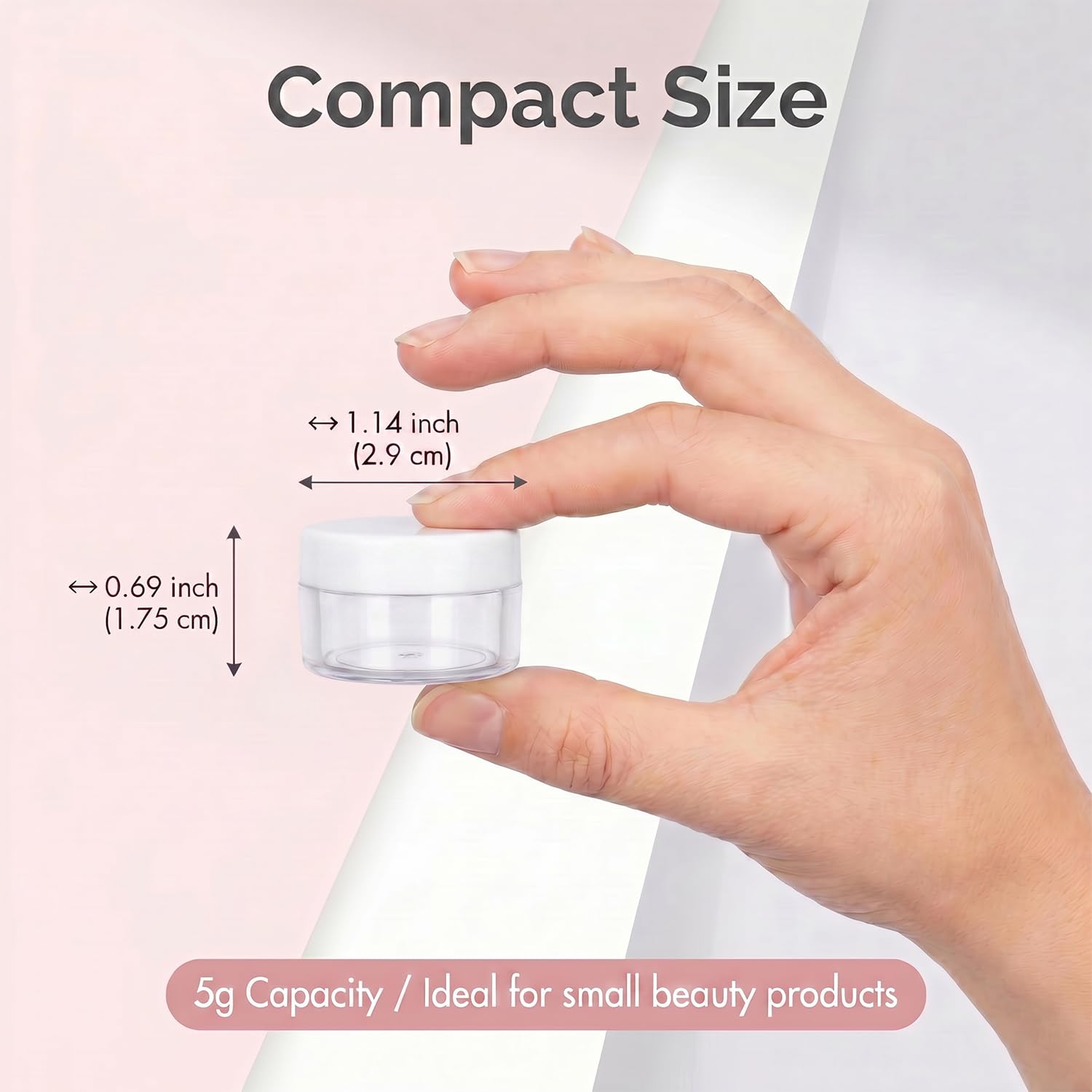 Lot de 200 pots d'échantillons de 5 g avec couvercles blancs, pots cosmétiques vides avec couvercles, petits contenants de voyage pour paillettes, lotion, crème, perles, avec étiquettes, mini spatules