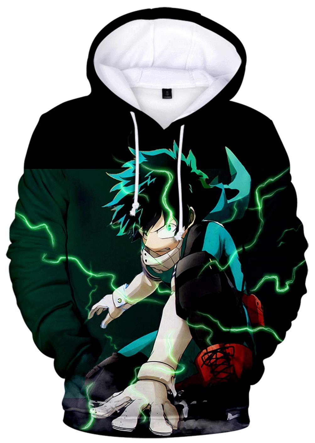 Impression en 3D Sweat à Capuche My Hero Academia Anime Pull Japonais Animé Cosplay Manches Longues Vetement de Sport Décontractés Garçon Fille