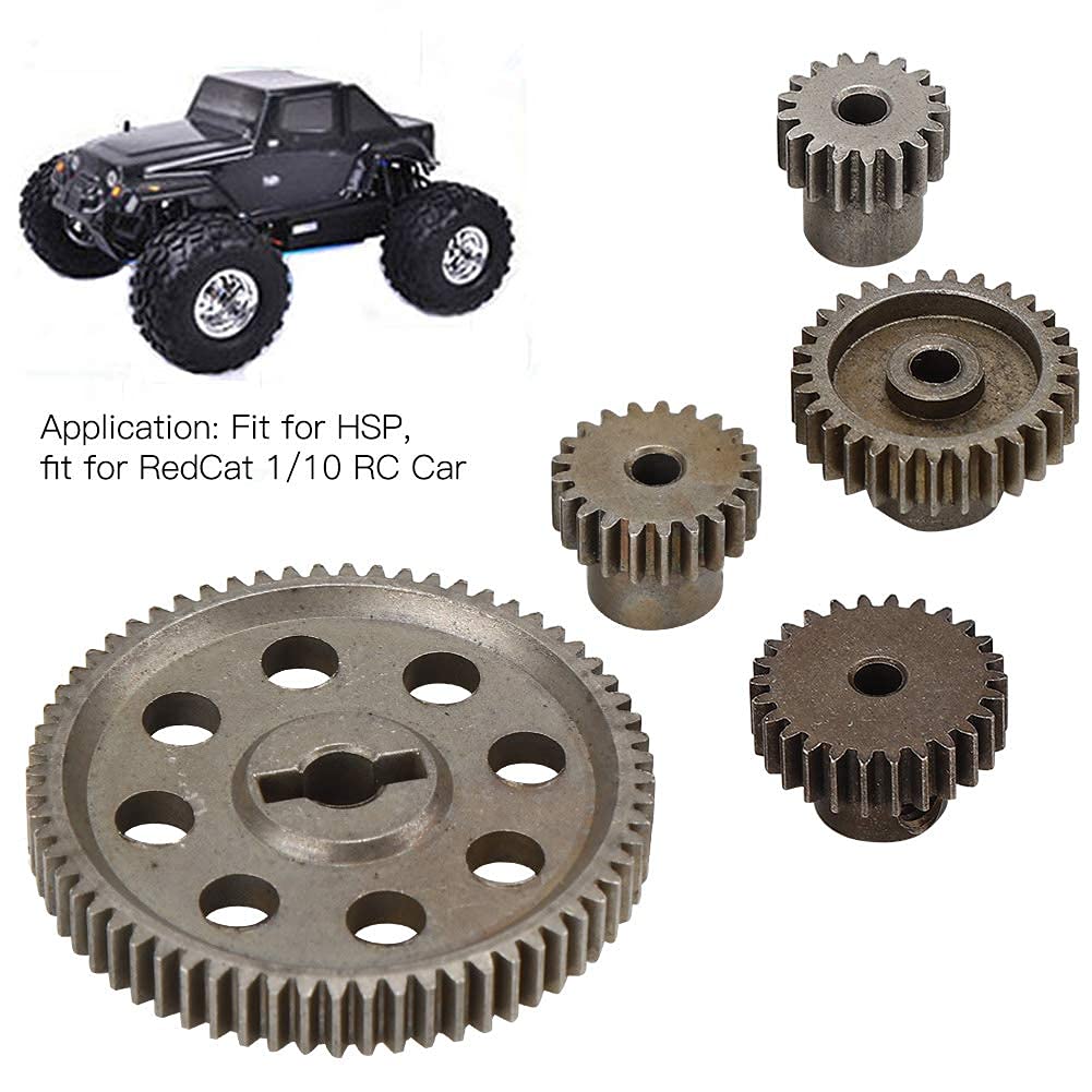 Ingranaggio Cilindrico Principale in Metallo Differenziale per Auto RC 64T 17T 21T 26T 29T Parte di Aggiornamento Dell'ingranaggio del Motore per Set di Ingranaggi di HSP e 1/10 RC Car
