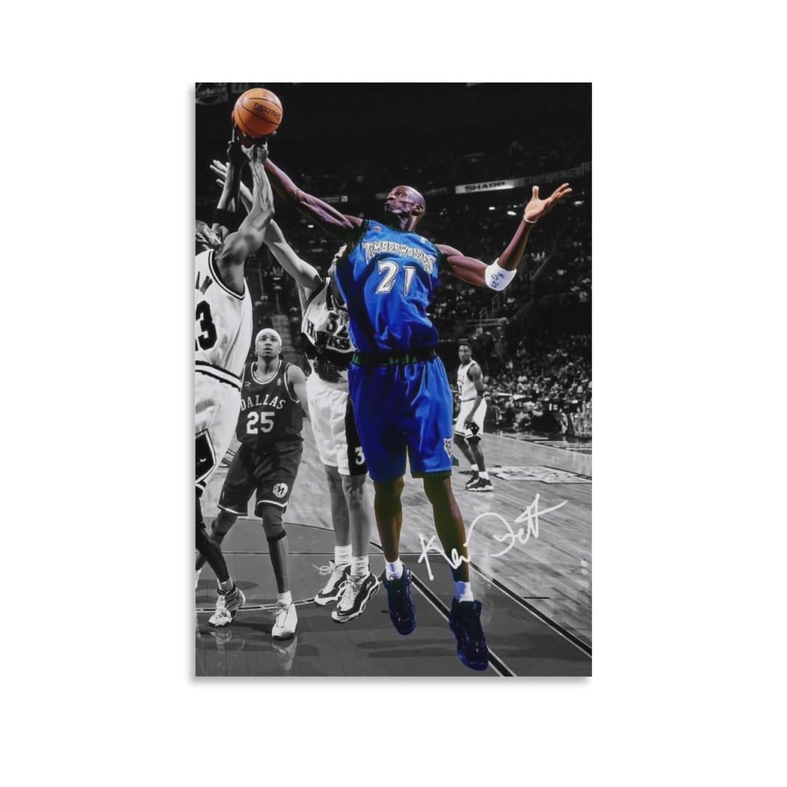 ASUIU Kevin Garnett Canvas Poster Poster Print Art Wall Painting Canvas Posters Modern Bedroom Decor 20x30inch(50x75cm)