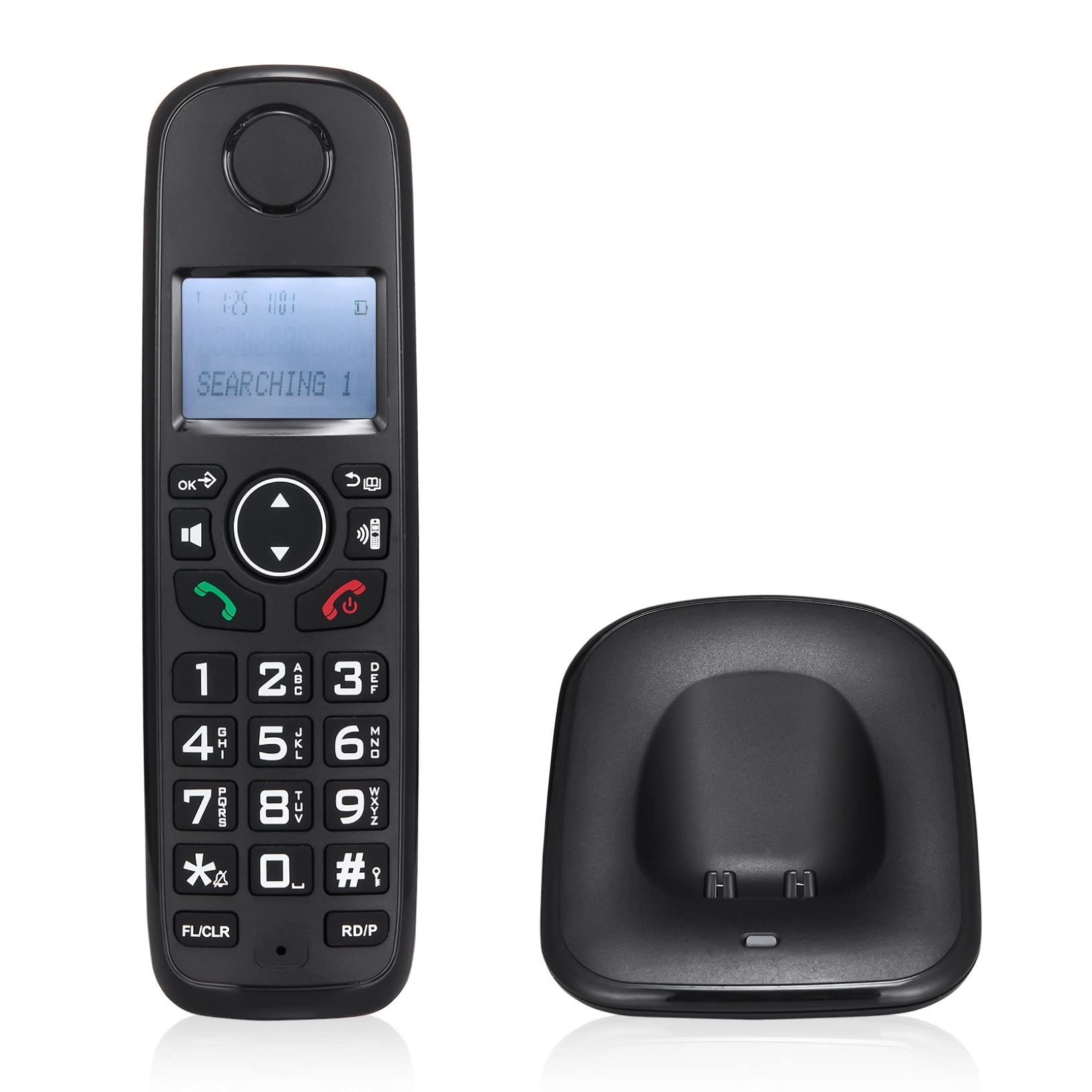 Segreteria Telefonica Cordless Compatta con ID Chiamante E Display Ad Alto Contrasto Lunga Autonomia in Standby 180 Ore per La Casa
