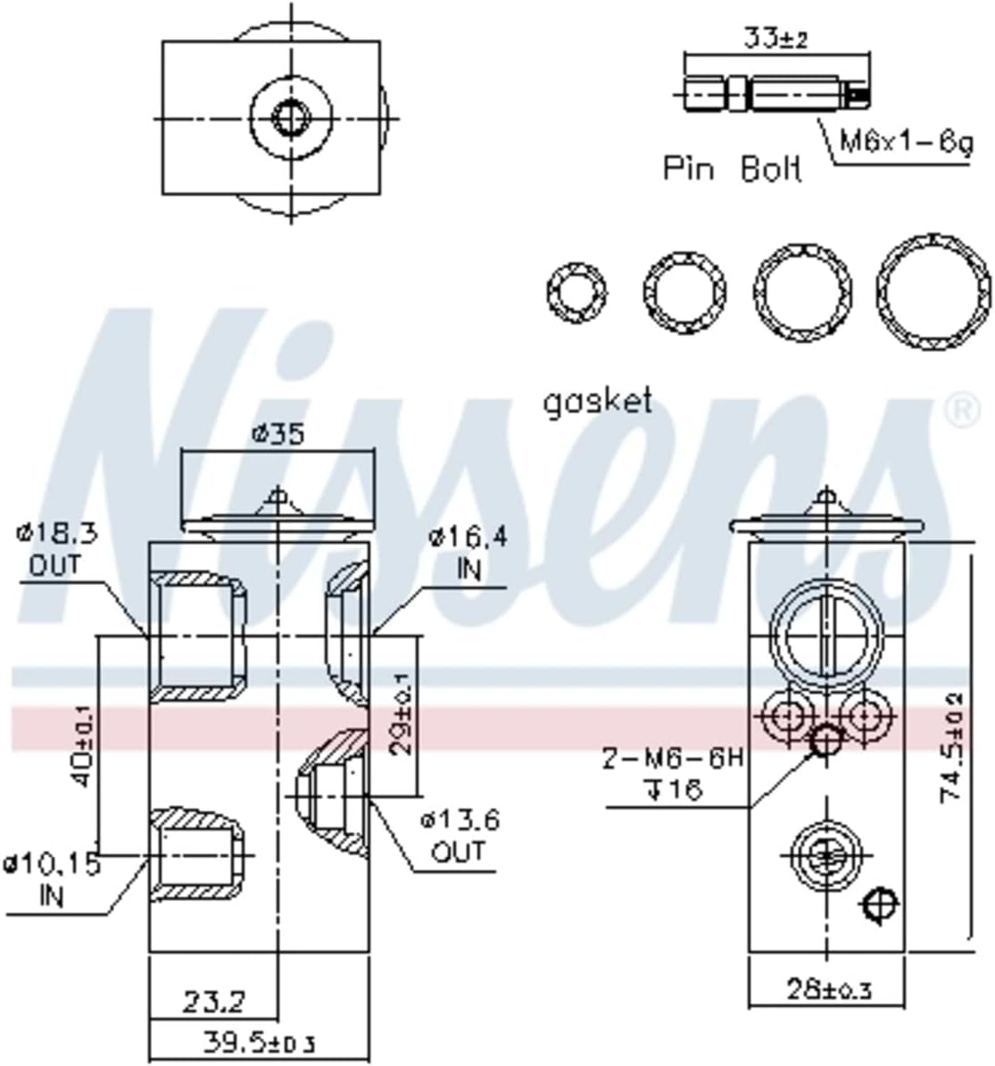 NISSENS 999342 Expansion Valve Air Conditioning Expansion Valve Aluminium