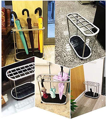 Porte-parapluie multi-trous avec bac de récupération d'eau - 6