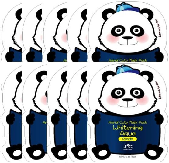 Sense of Care Animal Cutie Mask Pack Whitening Aqua Panda ( 10 Sheets) .85fl.oz/25.1ml