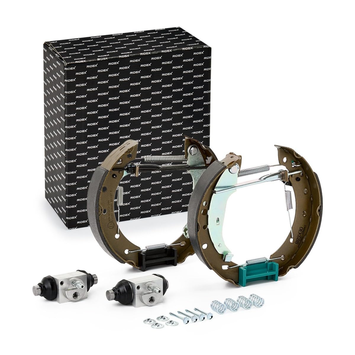RIDEX 3859B0235 Kit frenos disco de tambor Trasero con cilindro de freno de rueda con accesorios con material de montaje/fijación Compatible con RENAULT Twingo 2 CN0