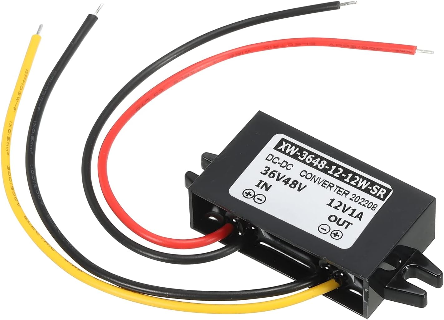 PATIKIL DC 36V 48V to DC12V 1A 12W Power Converter Regulator Plastic Shell for LED Solar System