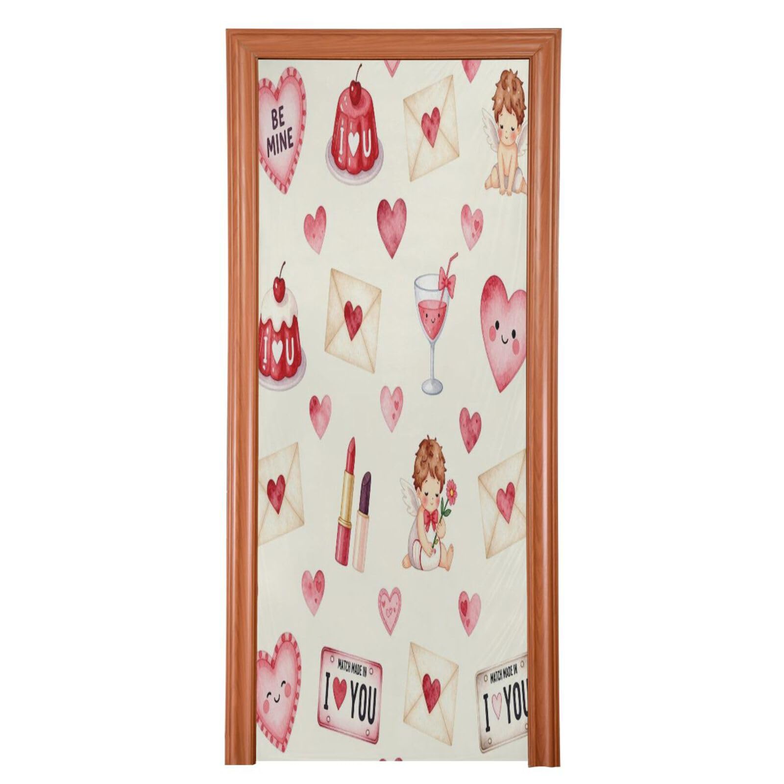 FRODOTGV Ochraniacz na drzwi w stylu vintage z kolażem 81 x 200 cm