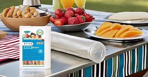 Miniatura 3 de Bolsas selladoras al vacío de 120 galones de tamaño de 8 x 12 pulgadas, sin BPA y resistentes, grado comercial, prevención de pinchazos, ideal para