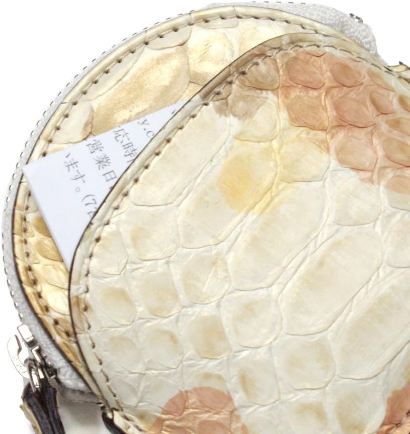 TEZOME-PY1262-P12 丸型ファスナー小銭入れ「小」：パイソン革「蛇革」手染め・P12