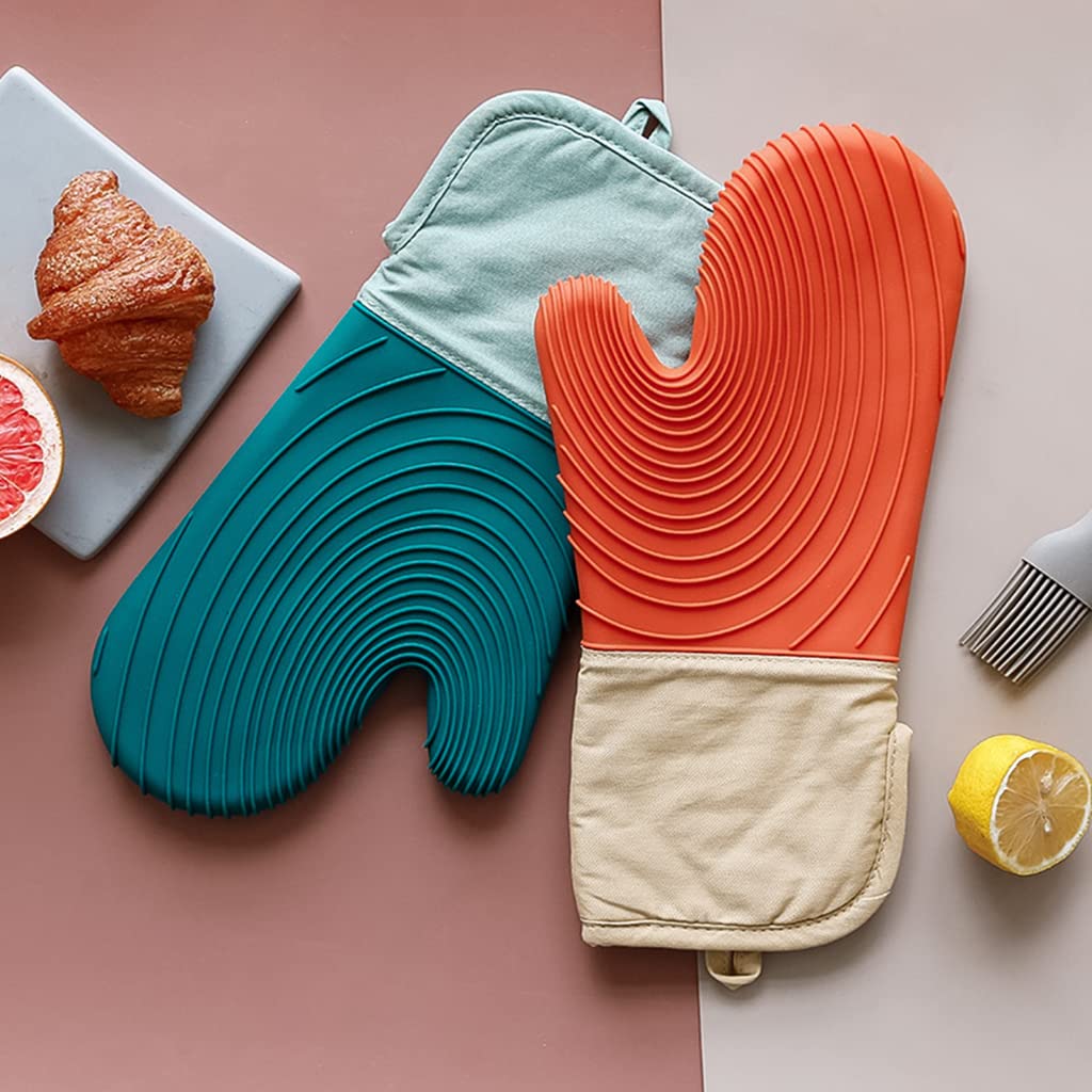 Maniques de cuisine en silicone résistant à la chaleur