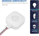ECOELER Ceiling Occupancy Motion Sensor Switch, 360° High Bay Fixture Mount Ceiling Automatic Light Switch, 120/277VAC, UL&FCC Approved Passive Infrared Sensor, Neutral Wire Required