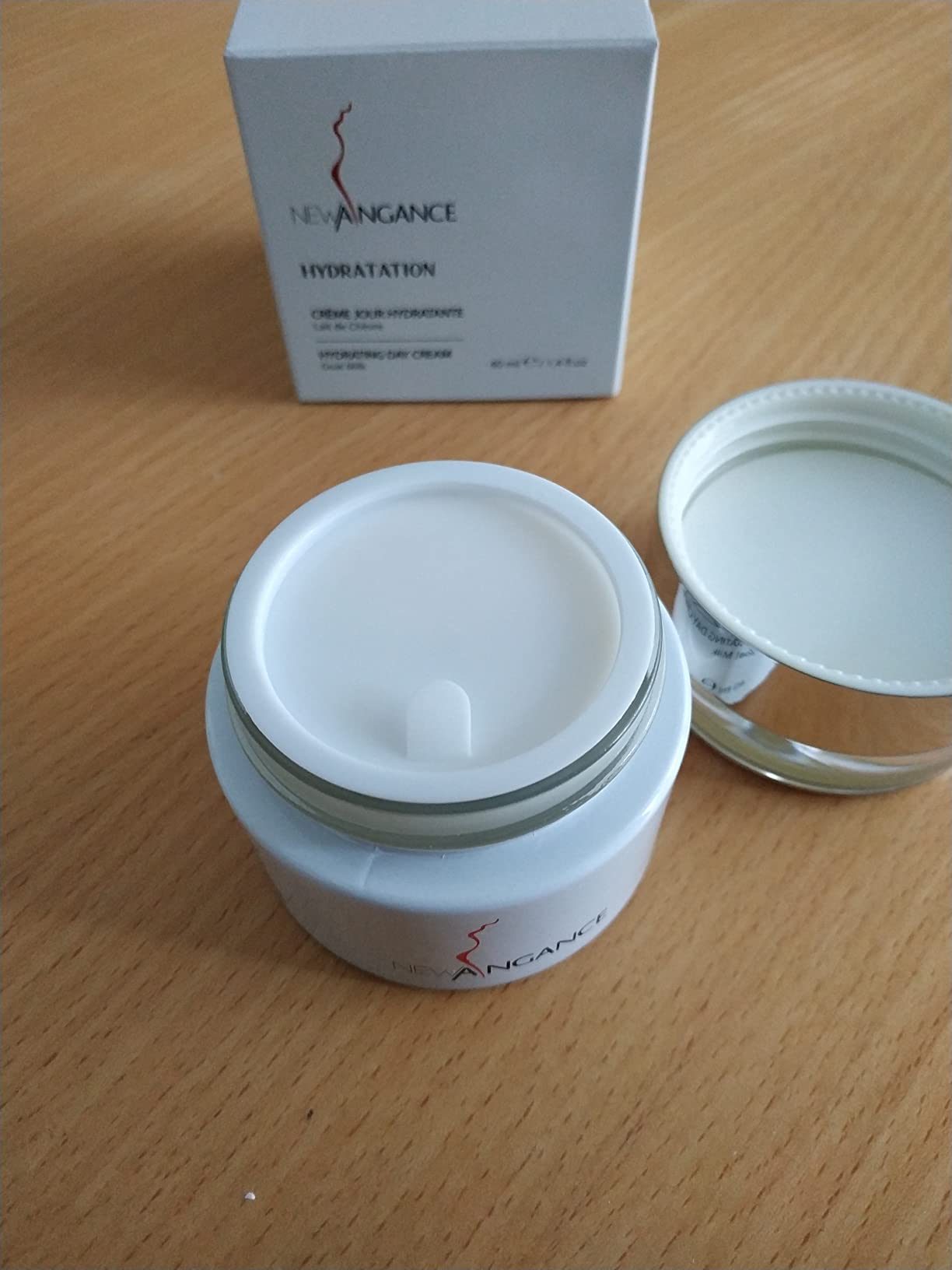 NEW ANGANCE Hydrating Goat Milk Cream Skincare Collagen Face Moisturizer for All Skin Types Day and Night Cream Hydrate Smooth Your Skin, 1.4 Fl Oz