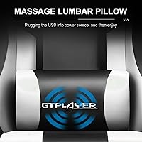 Vista 3 de GTPLAYER Gaming Chair, Computer Chair with Footrest and Lumbar Support, Height Adjustable Game Chair with 360°-Swivel Seat and Headrest and for