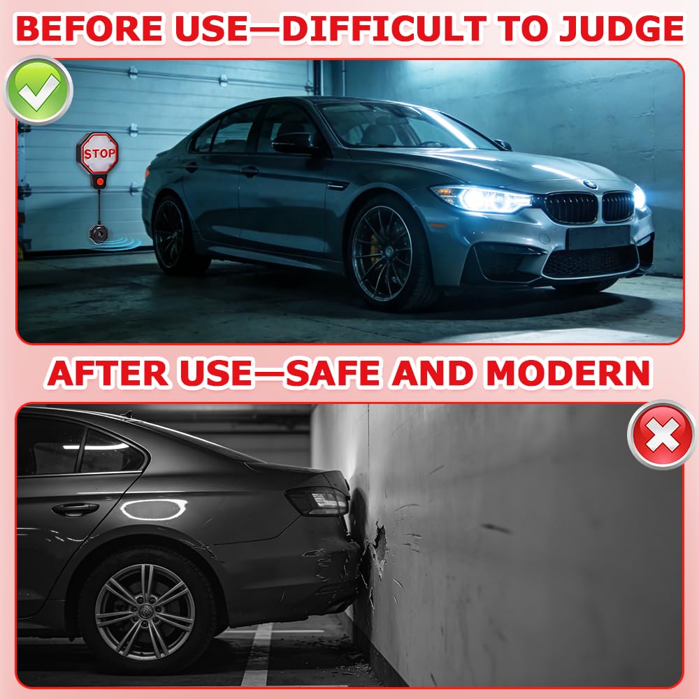 Sensore di parcheggio a ultrasuoni, garage, preciso, misurazione della distanza, segnale di avvertimento acustico, garage, montaggio a parete, sistema di parcheggio preciso per garage