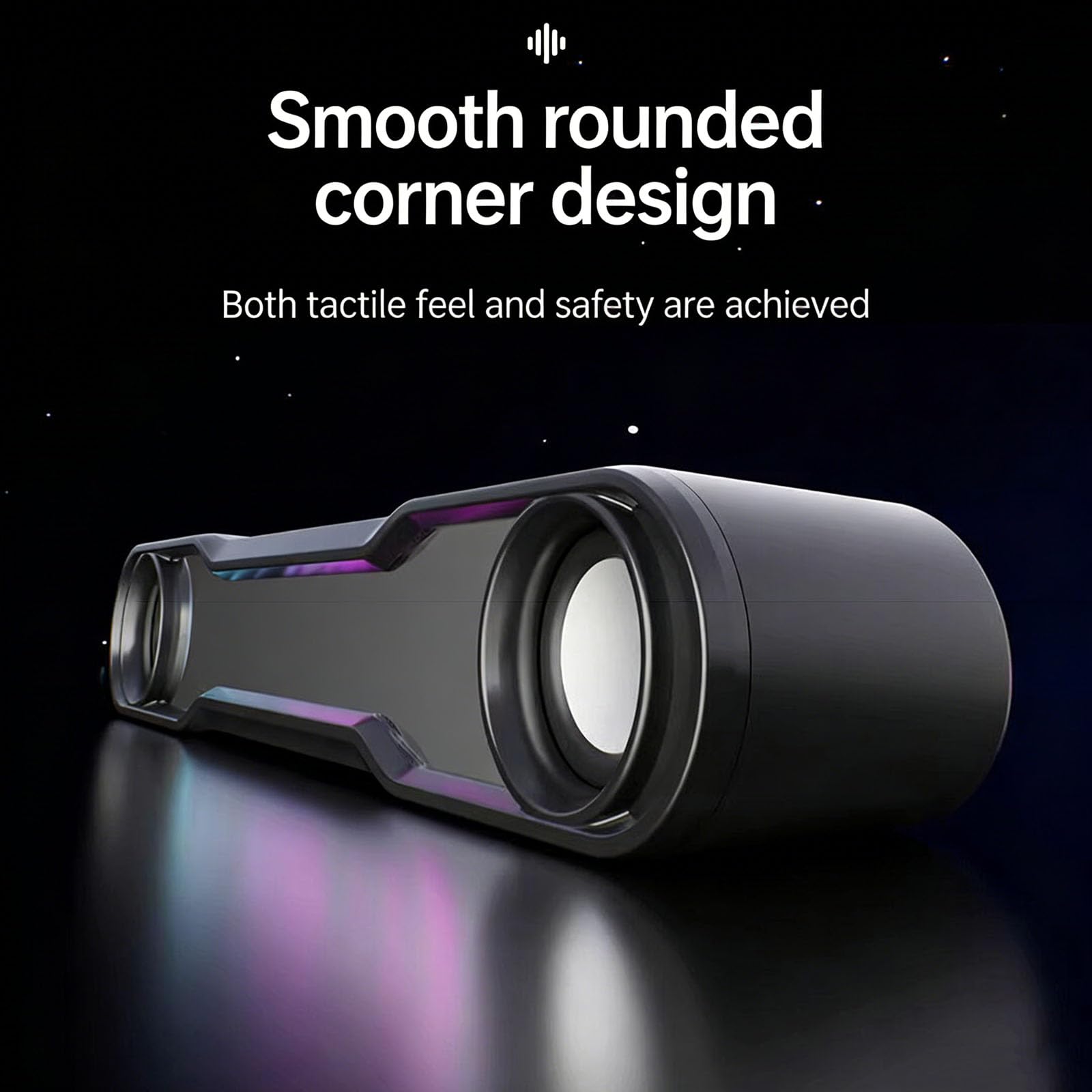 Soundbar Bluetooth, głośnik komputerowy USB, dwukanałowe stereo, oświetlenie RGB, złącze AUX, do komputerów stacjonarnych, laptopów, odtwarzaczy MP4, Plug & Play