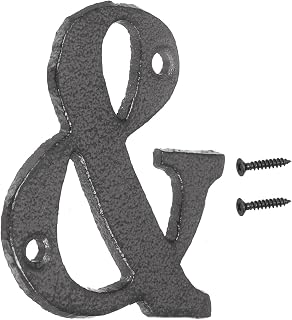 uxcell House Numbers and Letters, 3 Inch Cast Iron Metal Vintage Address Numbers for Outside, Solid House Number with Screws for Apartment Office Hotel Room Signs(Symbol &)