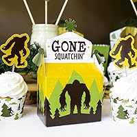 Vista 2 de Big Dot of Happiness Sasquatch Crossing - Caja de regalo para fiesta de Bigfoot o fiesta de cumpleaños, cajas de golosinas - Juego de 12