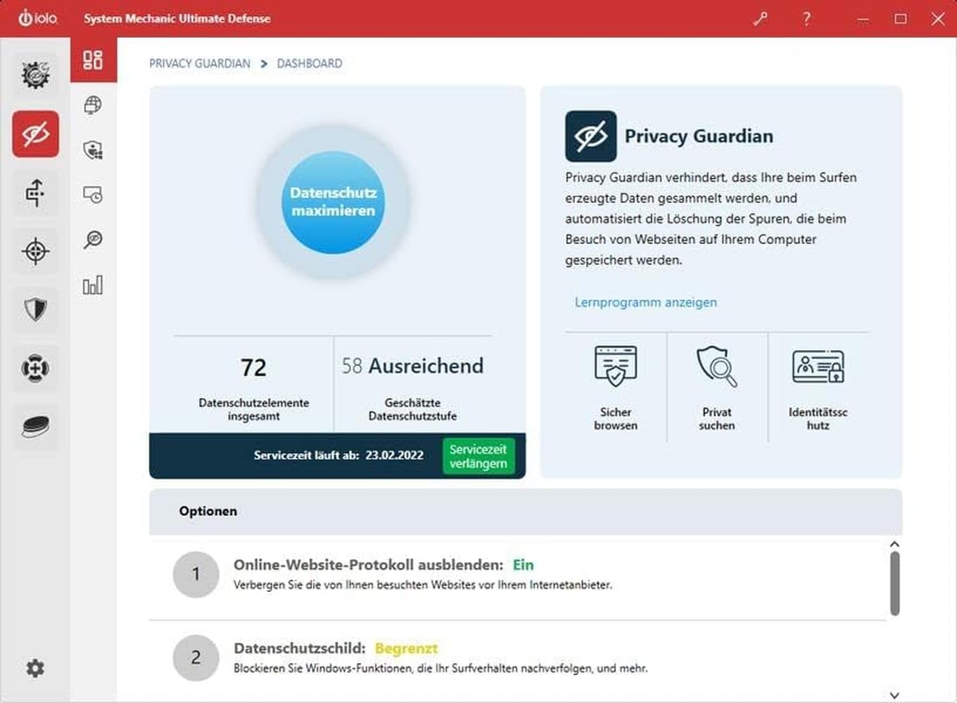 IOLO System Mechanic Ultimate Defense 2026 Windows / Family - 10 PC / 1 Jahr *Deutsch* (multiligual) #PKC