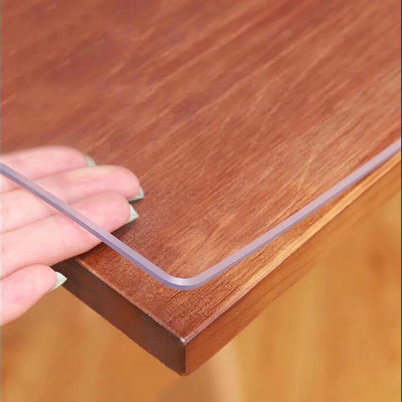 Sottomano da scrivania in PVC trasparente, spessore 1 mm, grande, trasparente, 100 x 140 cm, per casa e ufficio, impermeabile, facile da pulire, superficie antiscivolo