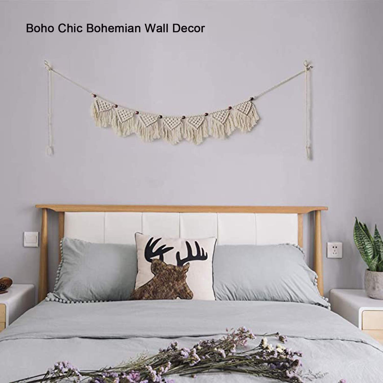Macramé Plantenhouders - Katoenen Touw - Voor Binnen en Buiten - 1 stuk