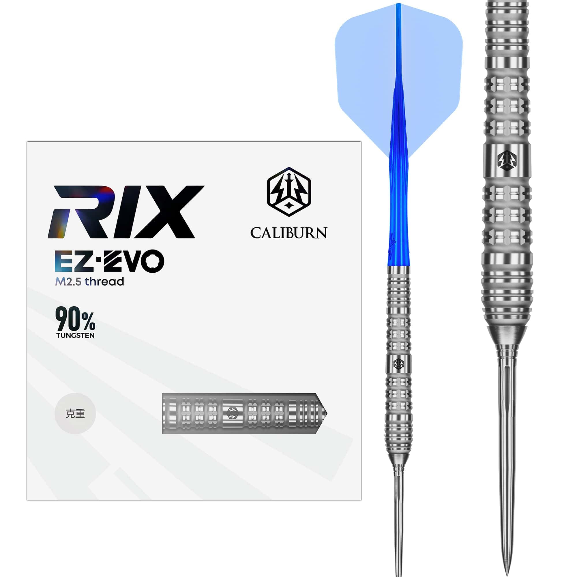 Caliburn | Rix Steel Tip Darts | 90% Tungsten | R4 Grip | Professional Precision Dart Set | Multiple Weights Available. (26, Grams)