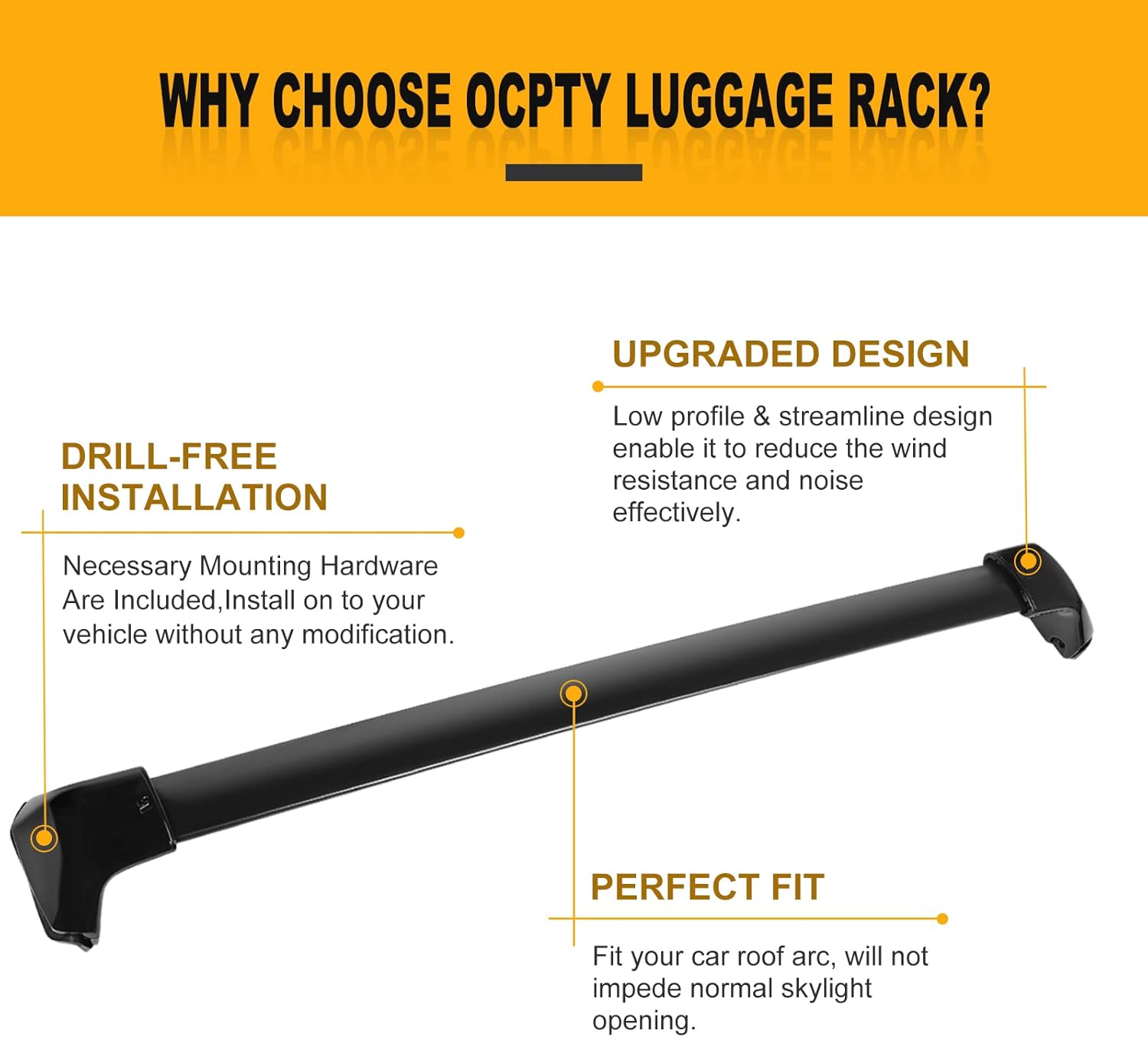 OCPTY Roof Rack Cross Bar Cargo Carrier Fit for Honda CR-V 2012 2013 2014 2015 2016 Roof Rack Crossbars
