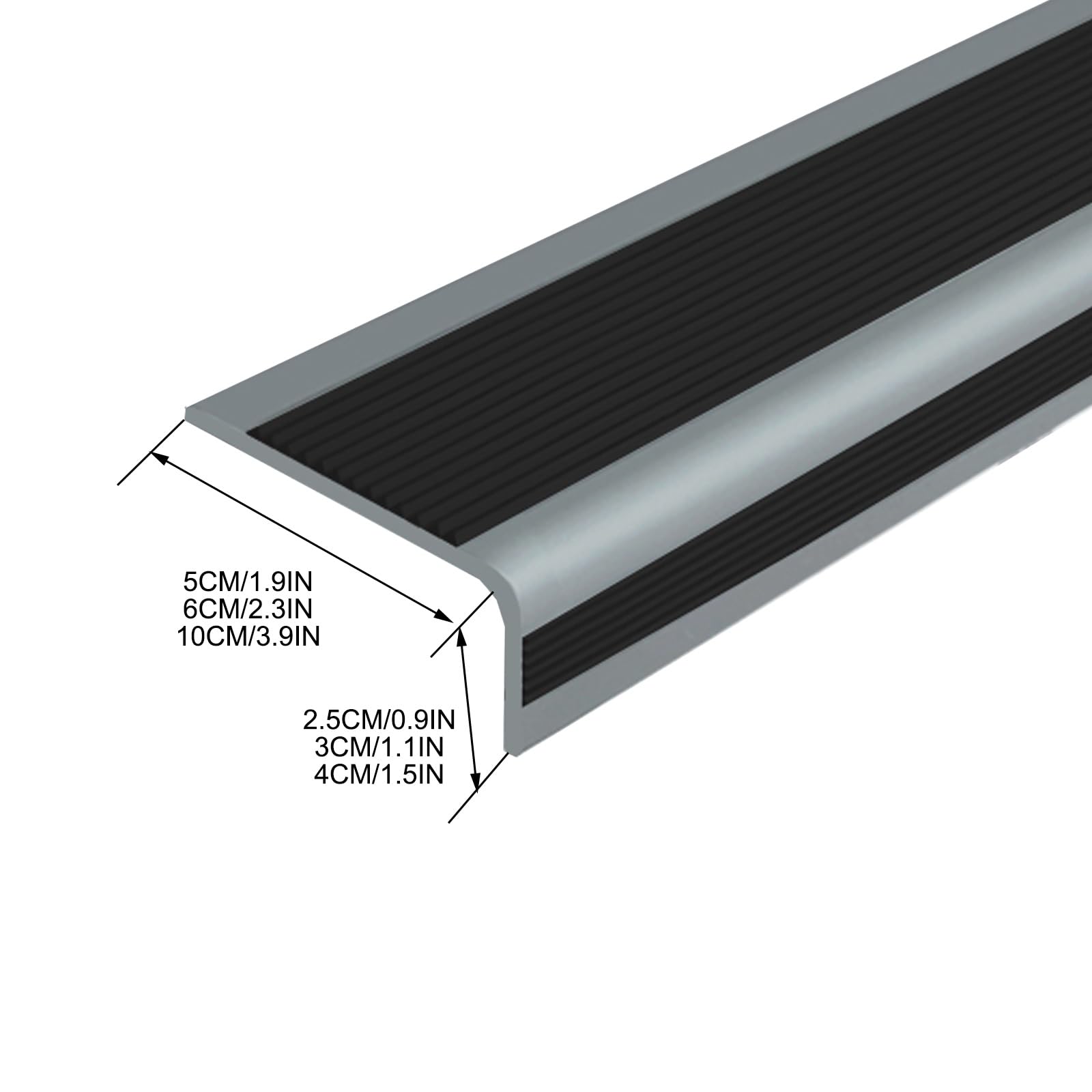 Autoadhesiva Antideslizante para Escaleras Interiores, Cinta Antideslizante Escaleras, Alfombrillas para Escalones Interior, Lavable, Para Peldaños Exteriores(Brown,5 * 2.5CM/1.9 * 0.9IN)