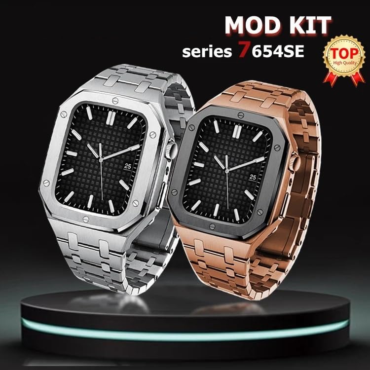 Kit modification boîtier montre acier inoxydable Apple Watch 9 8 7 - 2