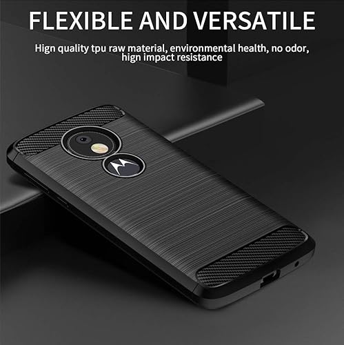 Miniatura 6 de KEEPCA Funda protectora para Moto E5 Play, funda protectora delgada y suave de silicona TPU antiarañazos a prueba de golpes de fibra de carbono para